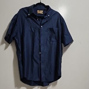 Gold Label Men's Navy Blue Button-Up Shirt